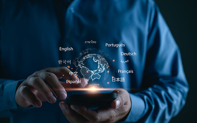 photo of person touching a screen with different countries lit up