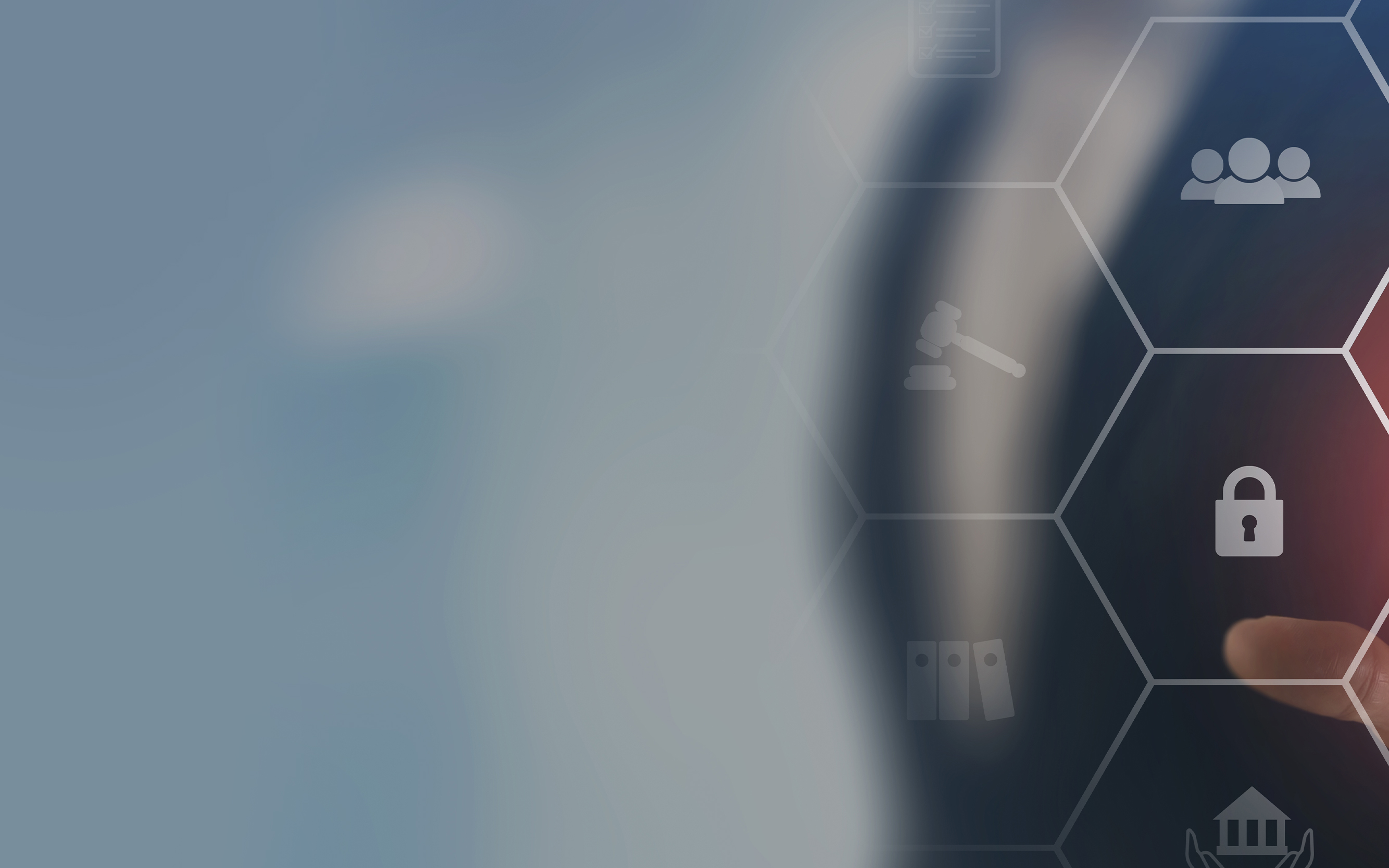 Symbol of a lock in a hexagon