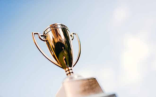 trophy in sky