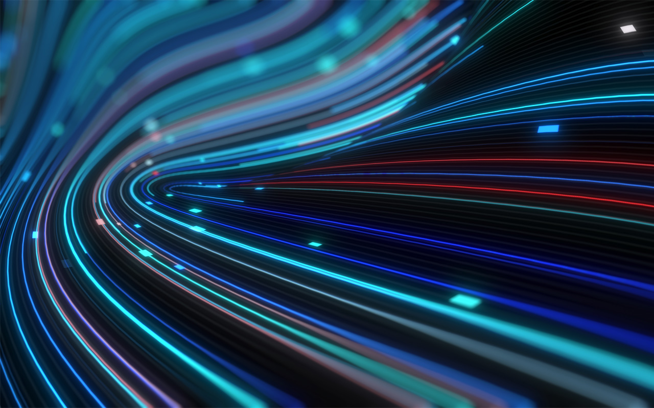 Abstract technology background, big data digital line wave business concept