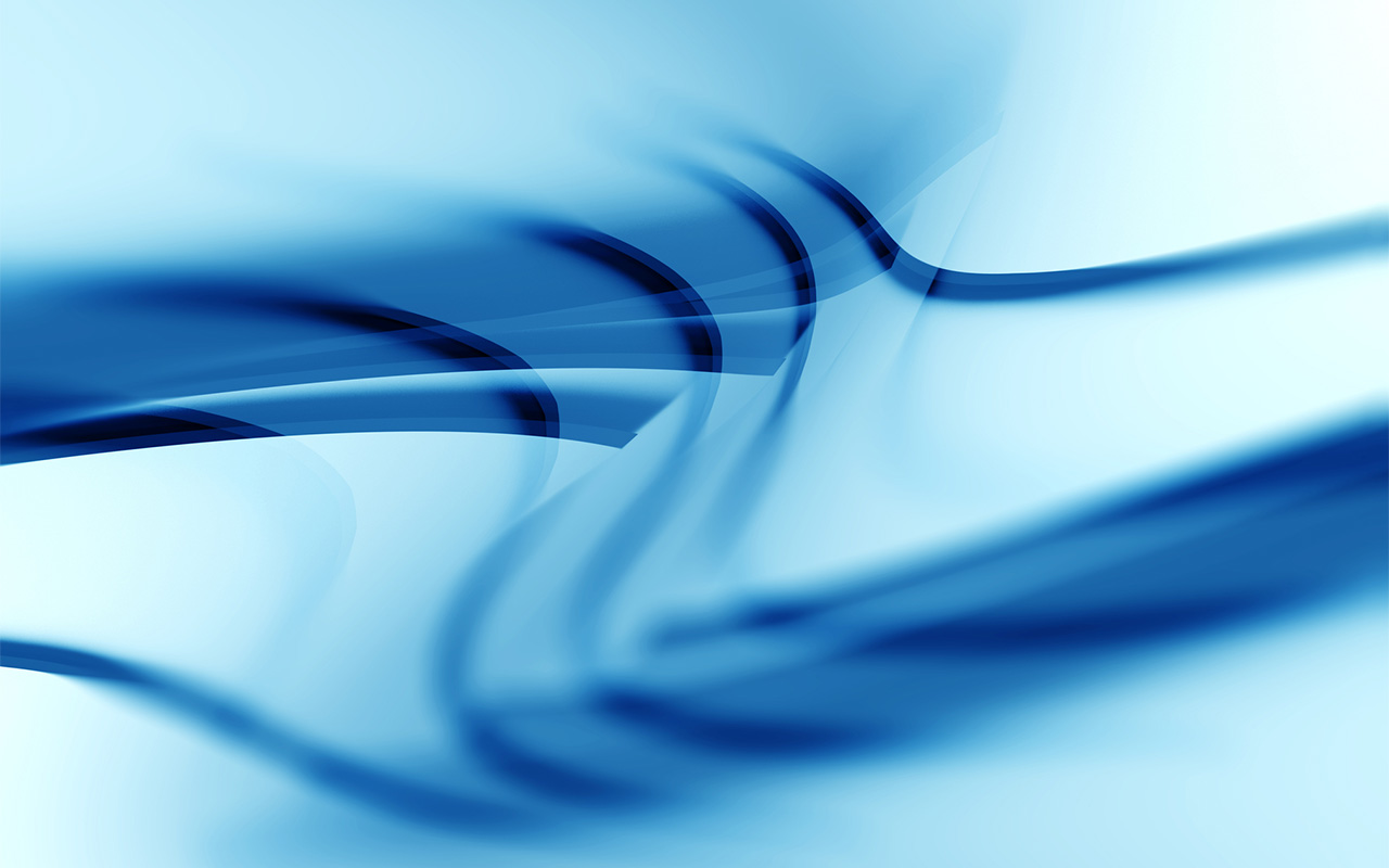 Abstract blue wave design on a light blue background.