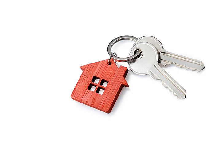 Image of keys with a keychain in the shape of a house