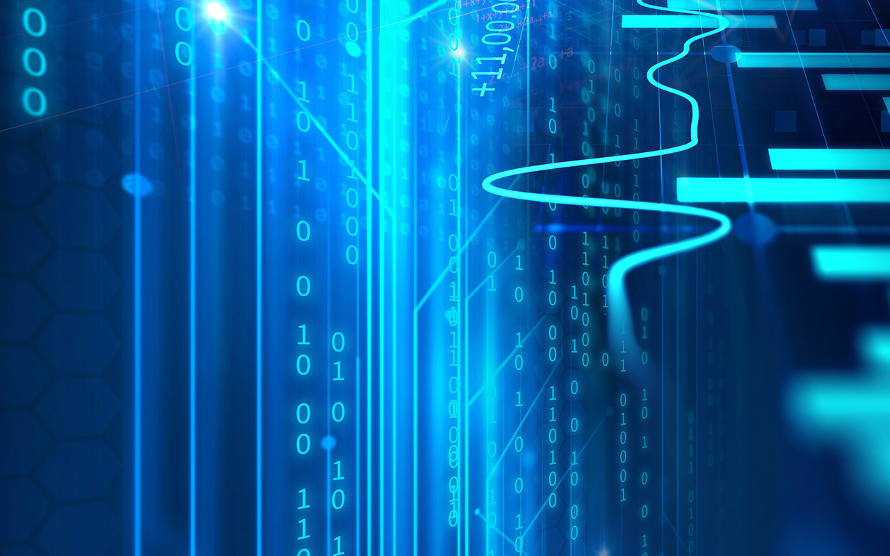 image of financial stock market graph on technology abstract background