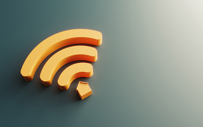 3D smart home symbol