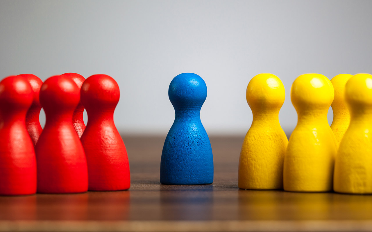illustration of multicolored game pieces