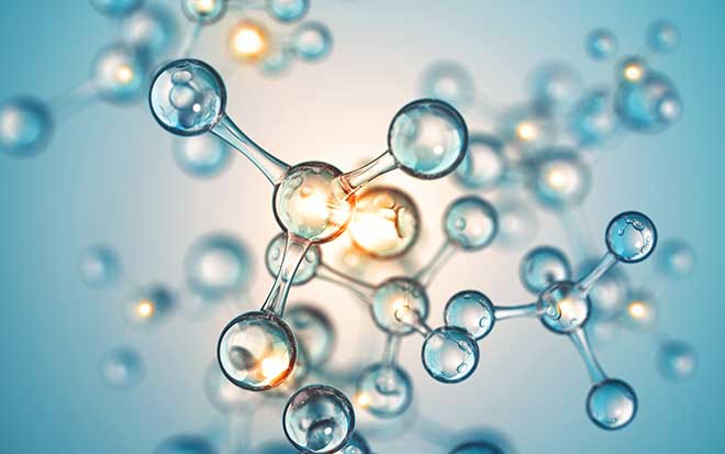 Molecular Structure. Science background. 3D Render