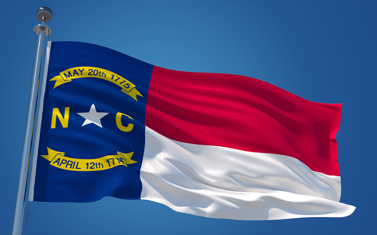 The North Carolina state flag