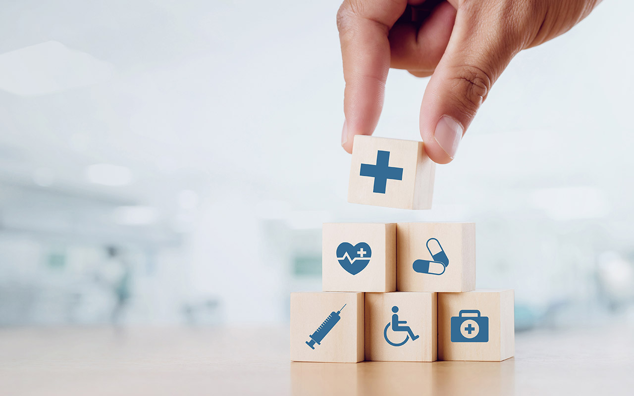 Image of healthcare related building blocks