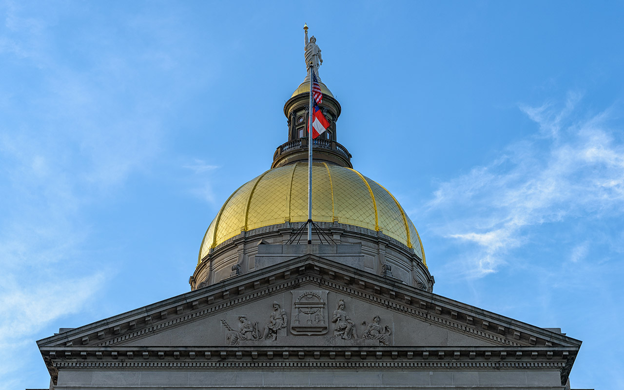 image of Georgia State Capitol building in Atlanta on a clear morning
