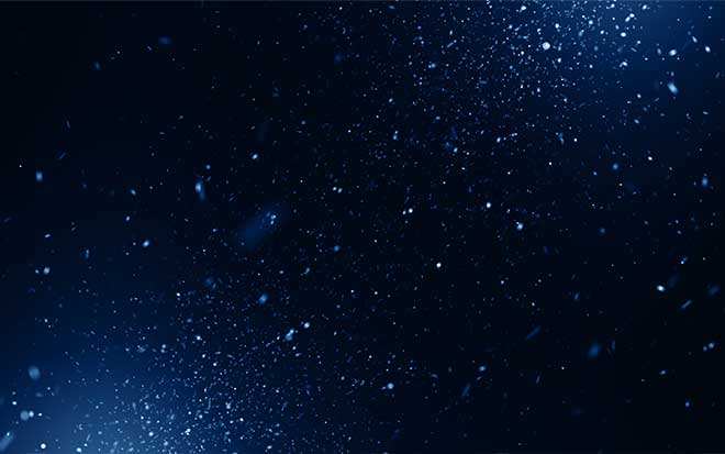 dark blue background with light blue glitter specs