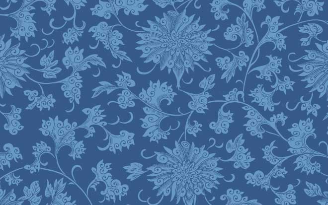 paisley graphic set on dark blue background