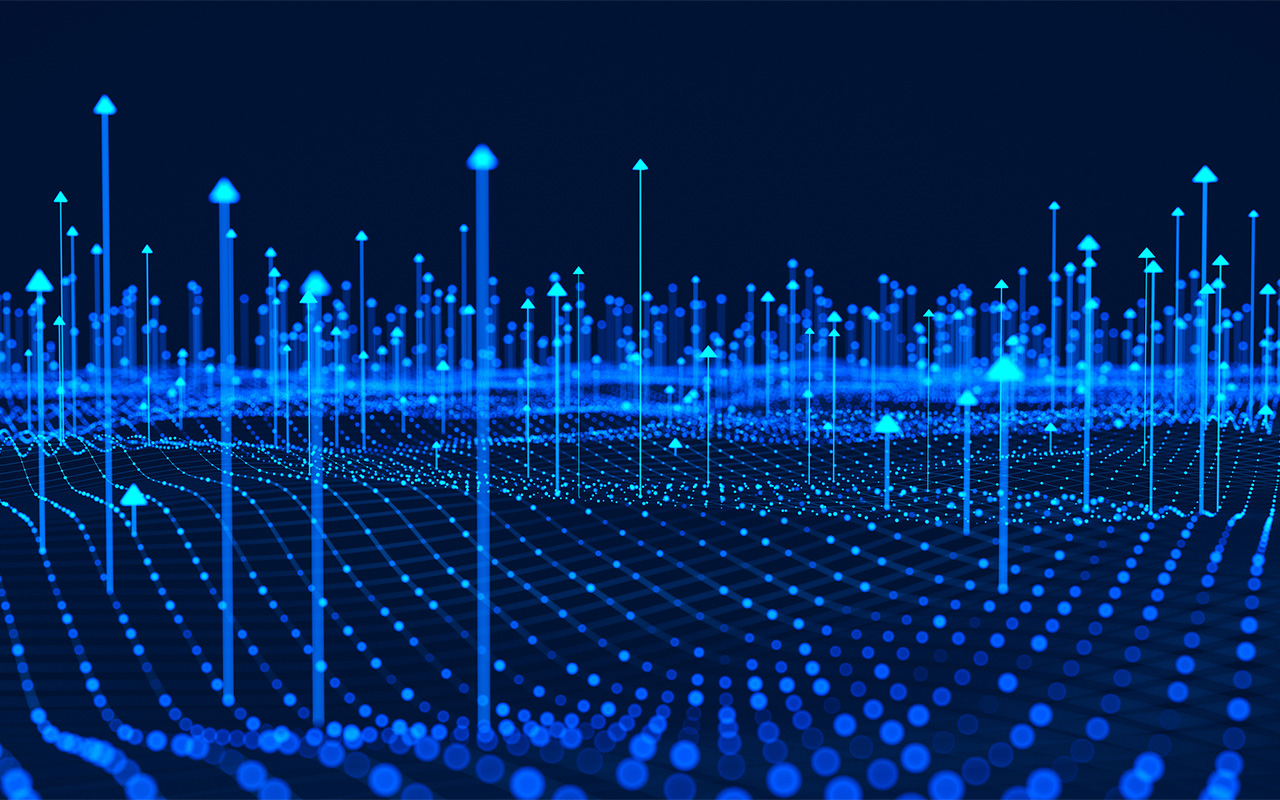 blue arrows background
