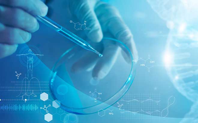 Image of a doctor with a petri dish
