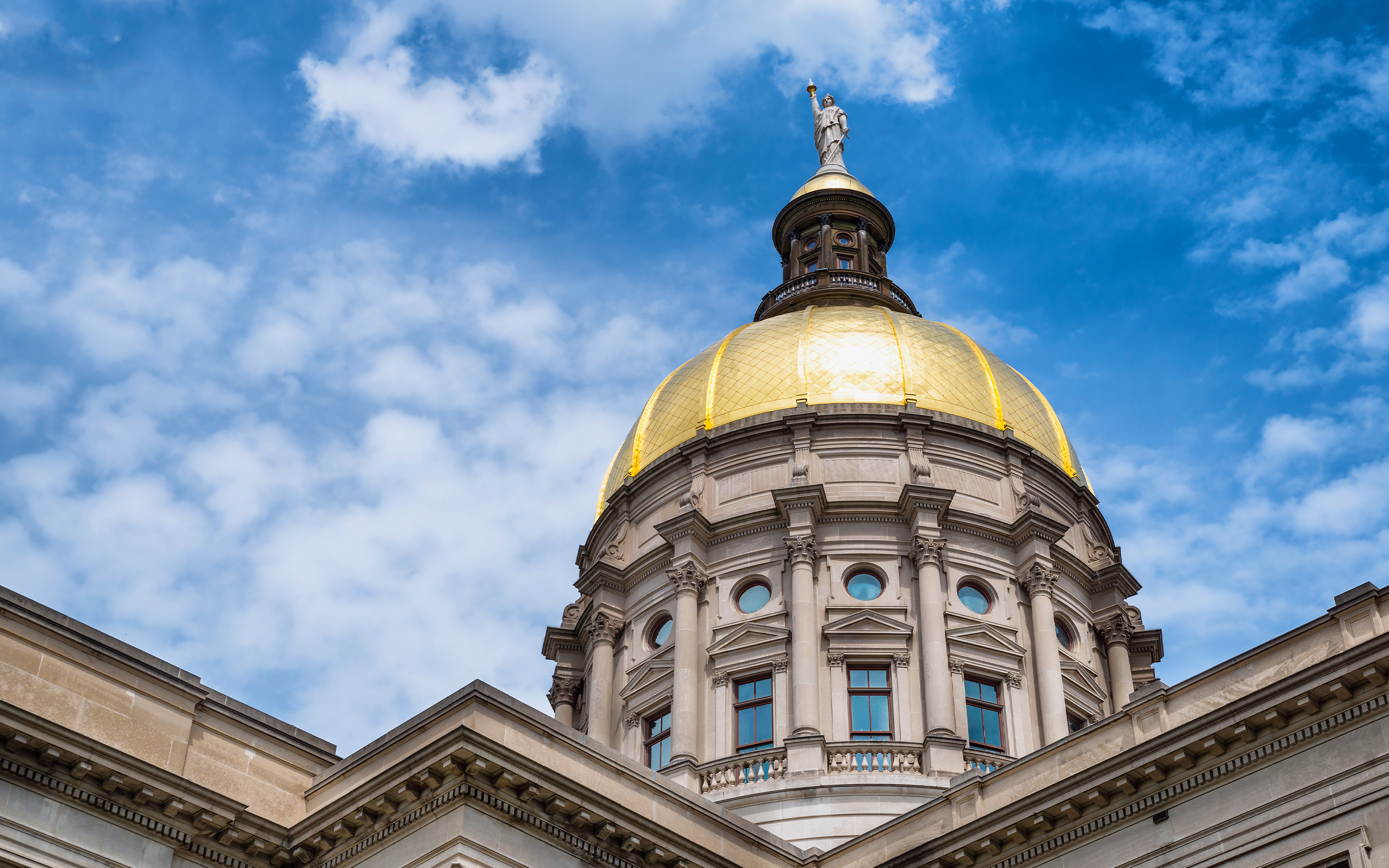 Gold dome of the Georgia Statehouse is pictured.