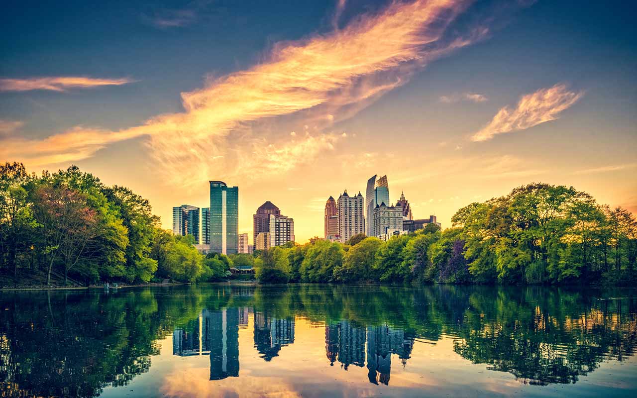 Atlanta downtown city skyline