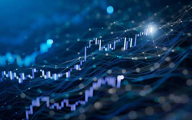 stylized stock market chart
