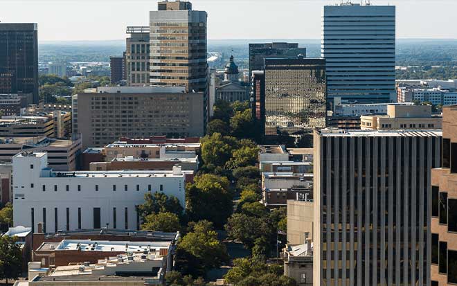 Photograph of downtown Columbia, South Carolina