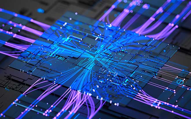 Electric computer chip