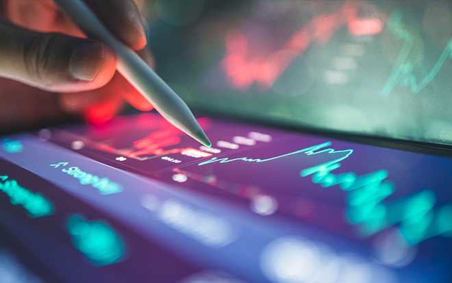 Investor Reviewing Stock Reports And Financial Dashboards On Hybrid Tabletlaptop With Ai Digital Finance Workflow With Business Charts And Online Investment Platforms