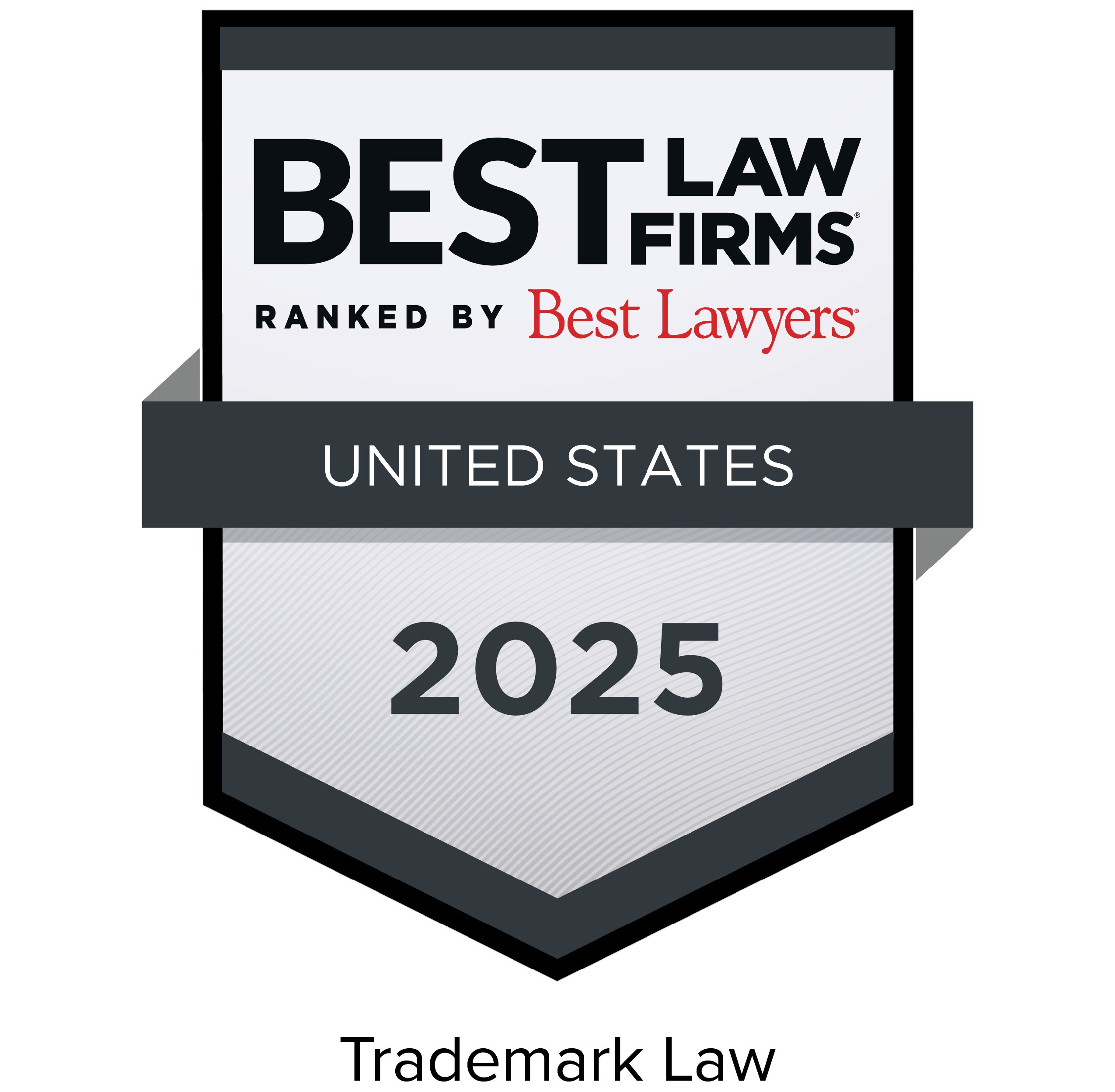 Best Lawyers Best Law Firms 2025 Badge, trademark law